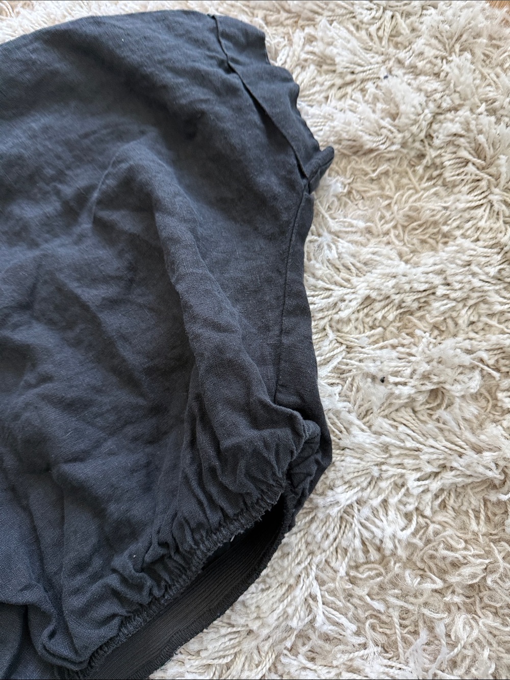 Stillwater Linen Blend Crop Top The Pacific Crop Tee - Picture 5 of 7